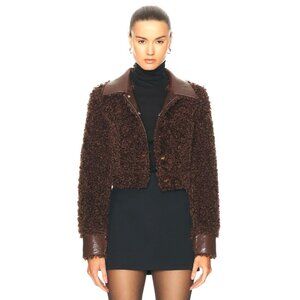 Cult Gaia Mercia Reversible Jacket in Java Brown 2 New Womens Coat